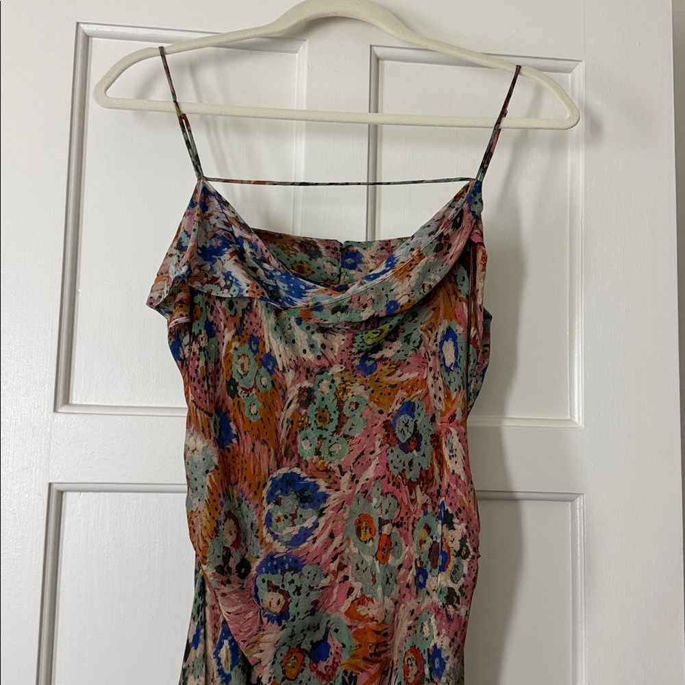 Banana Republic Georgette Cowl-Neck Maxi Dress in Pink Wildflower 852293 - Picture 6 of 13